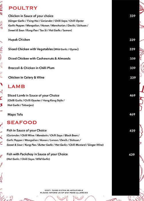 Chilly Culture menu