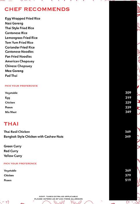 Chilly Culture menu