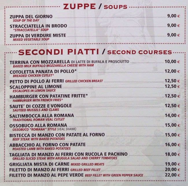 Menu di Osteria Allegro Pachino 