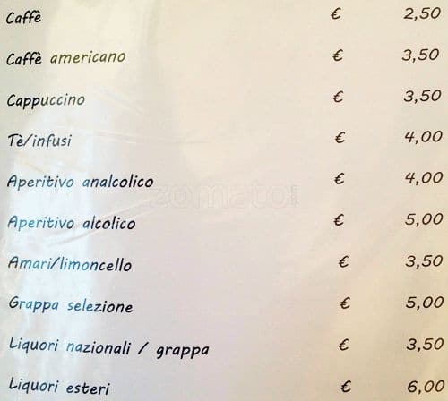 Menu di Taverna Parione 