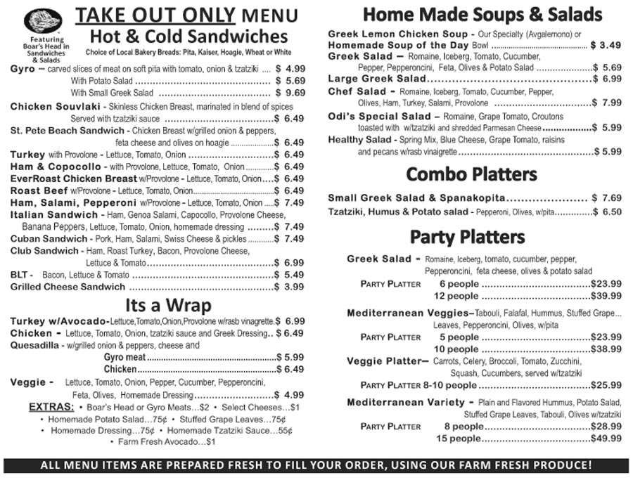 St. Pete Beach Produce and Deli Menu Urbanspoon/Zomato