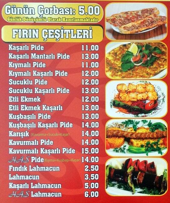 Has Pide Lahmacun Kebap Menü, Has Pide Lahmacun Kebap ...