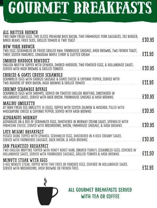 Chelsea Bun Diner Menu, Menu for Chelsea Bun Diner, Chelsea, London