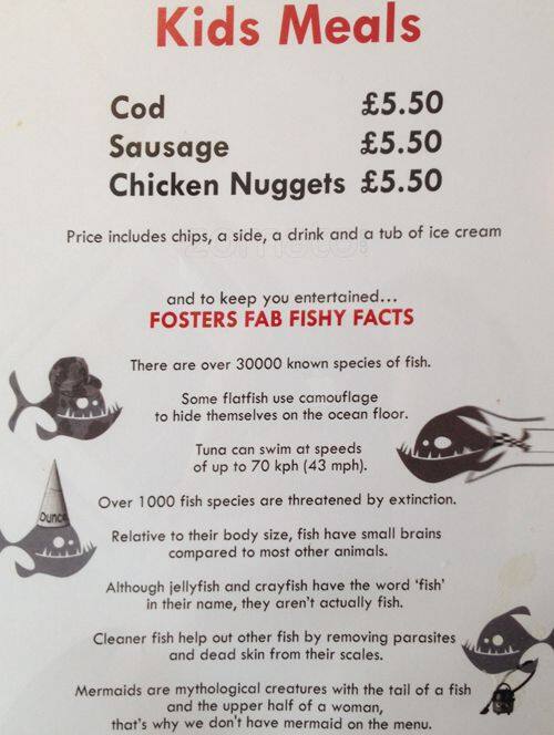 Menu at Anchors Didsbury restaurant, Manchester