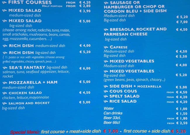 Menu di Bombo 