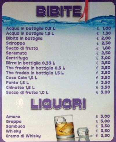 Menu di Il Giglio. Bar pasticceria 
