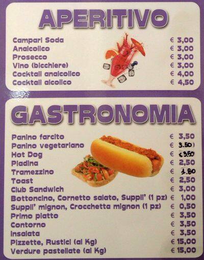 Menu di Il Giglio. Bar pasticceria 