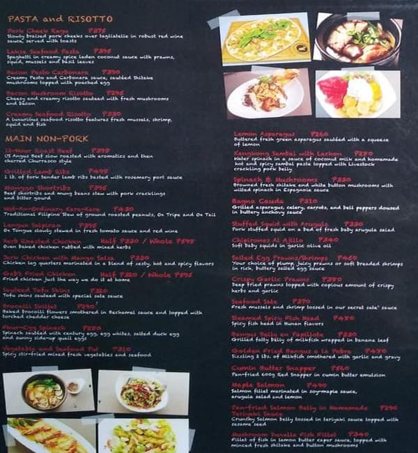 do restaurant menu