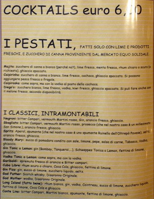 Menu di Caffecioccolata 