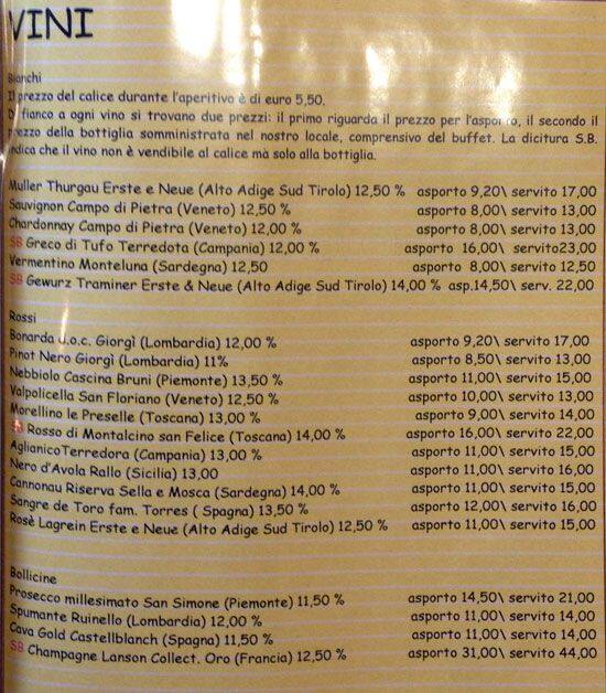 Menu di Caffecioccolata 