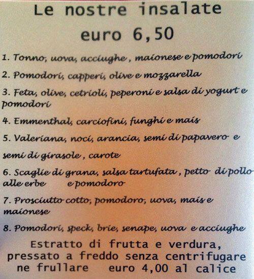 Menu di Caffecioccolata 