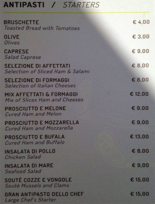 Menu di Ristorante Da Diego 