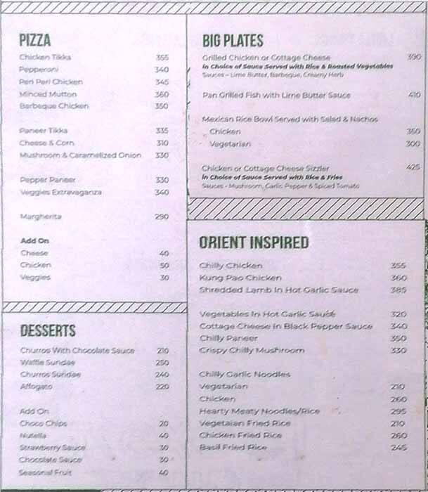 The Burrow menu