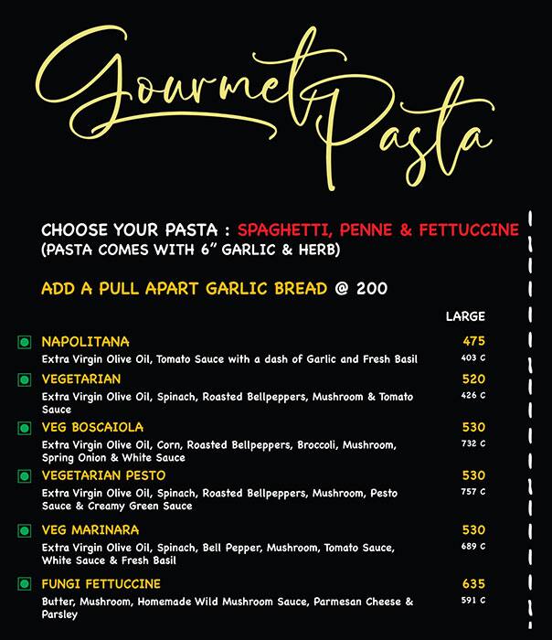 Menu of Tossin Pizza, Rajouri Garden, New Delhi