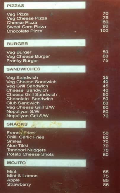 Cafe Kolkaas menu