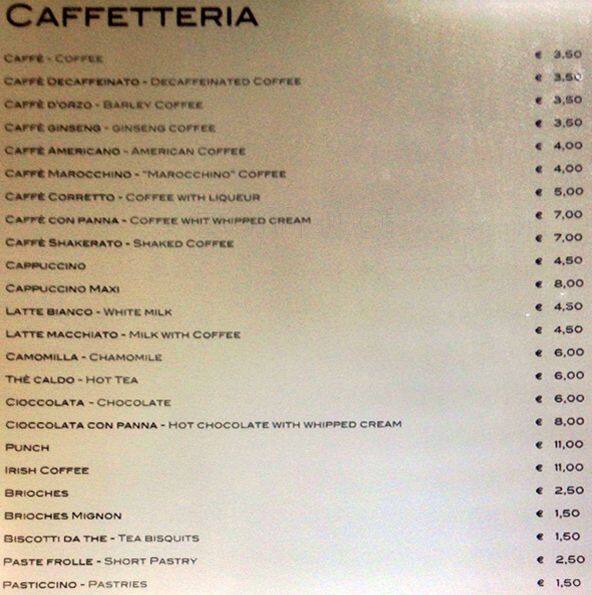 Menu di Café Martini 