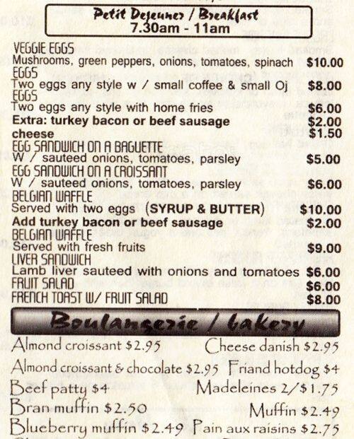 Patisserie Des Ambassades Menu Urbanspoon/Zomato