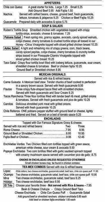 Lopez Mexican Menu, Menu for Lopez Mexican, Sugar Land, Houston ...