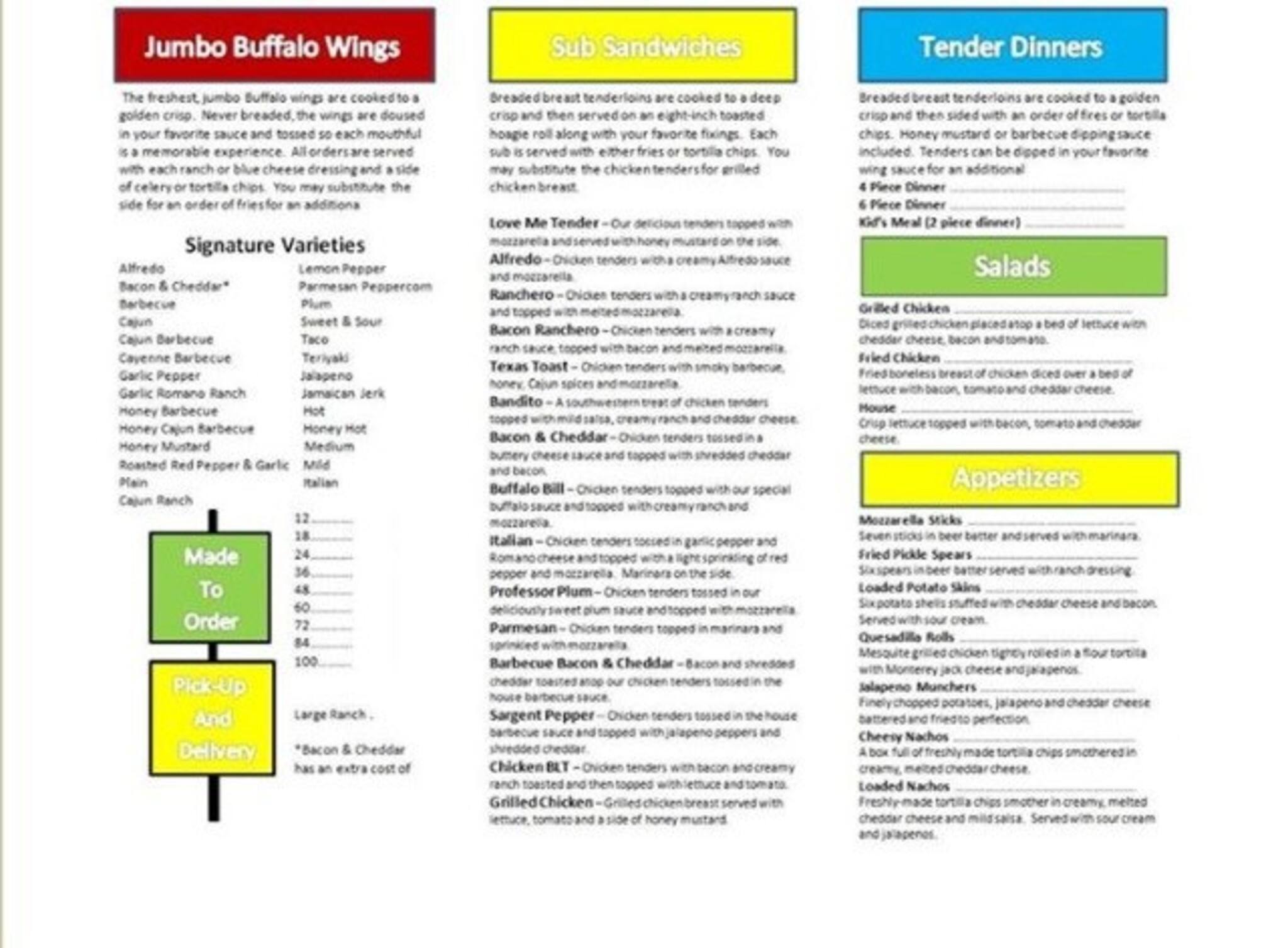 Coop De'Ville Menu, Menu for Coop De'Ville, Jacksonville, Jacksonville