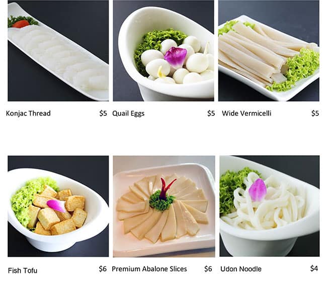 Upin Hot Pot メニュー