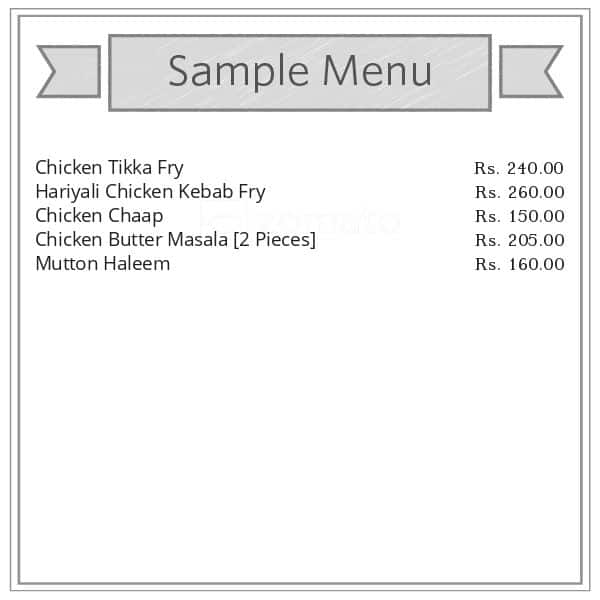 National Hotel & Restaurant menu