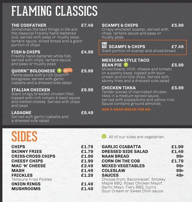 Menu at Woodman pub & bar, London