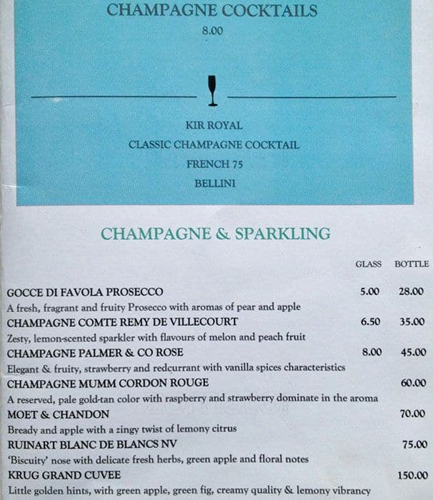 Menu at Portobello House pub & bar, London