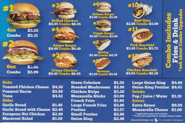 Super Burger Menu, Menu for Super Burger, Etobicoke, Toronto ...