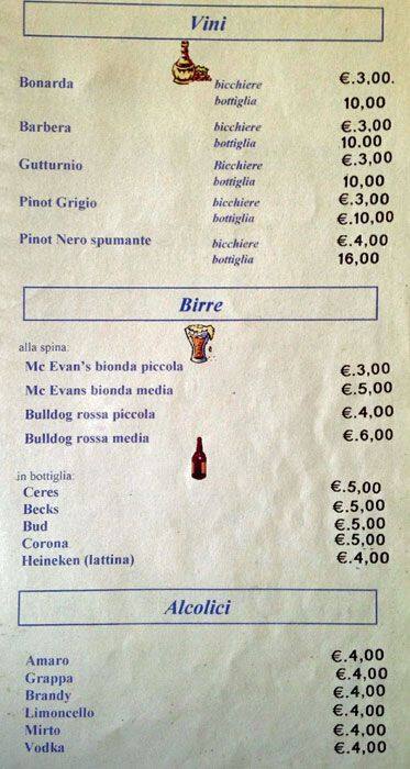 Menu di Bar Melody 
