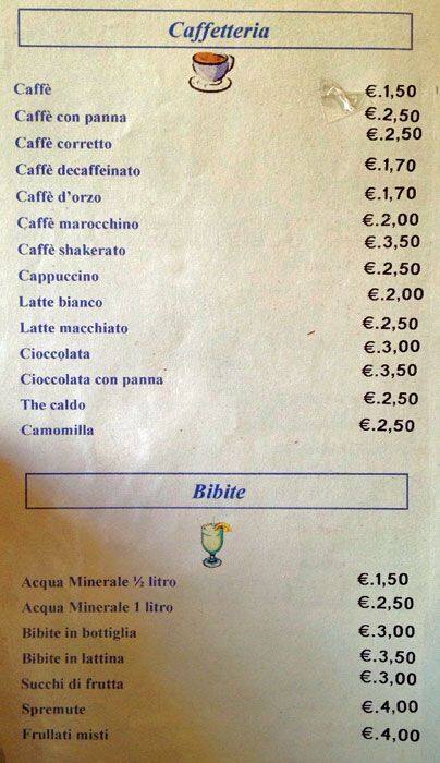 Menu di Bar Melody 