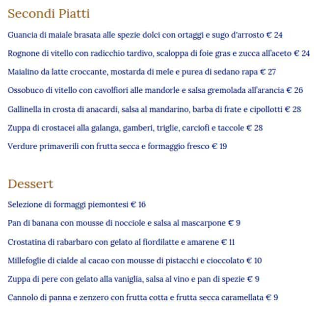 Menu di la Brisa 