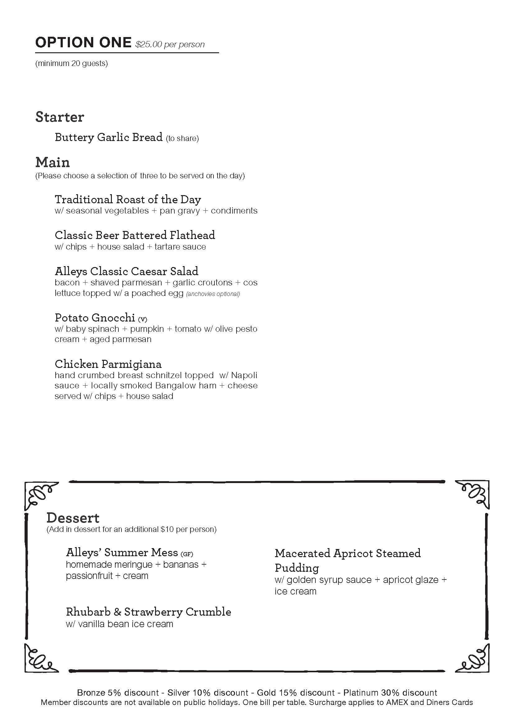 Menu at Currumbin RSL pub & bar, Currumbin