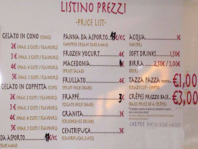 Menu di Cremì 