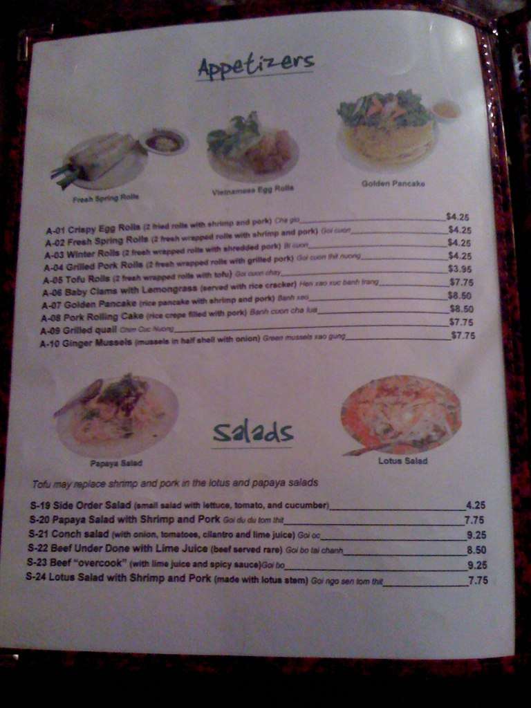 Pho Thang menu, Menu restauracji Pho Thang, Palmetto Bay/Perrine, Miami