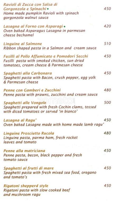 Baci menu