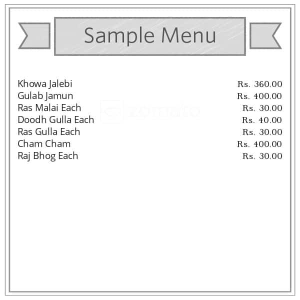 Burhanpur Khowa Jalebi menu