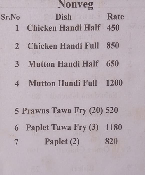 Shilpa's Homely Food menu
