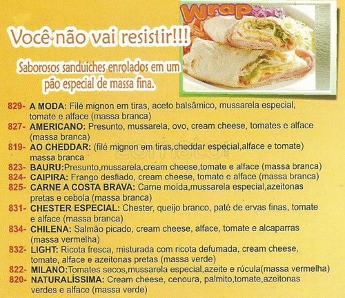 A Panqueca - Moema cardápio