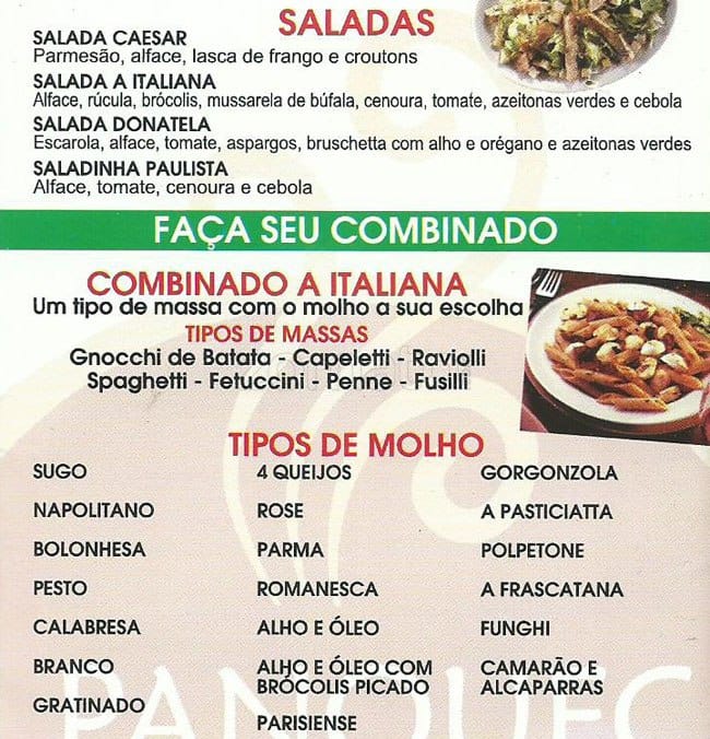 A Panqueca - Moema cardápio