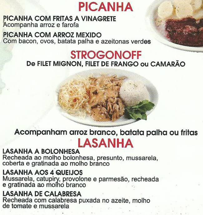 A Panqueca - Moema cardápio