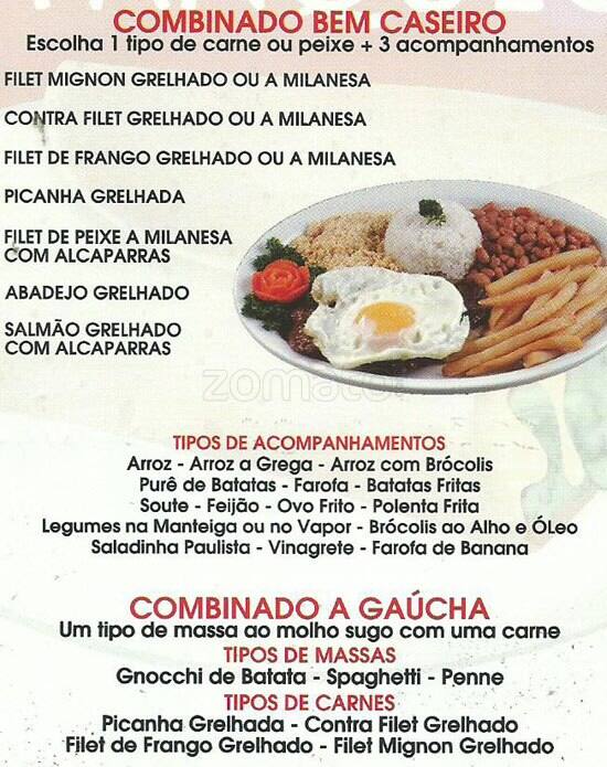 A Panqueca - Moema cardápio