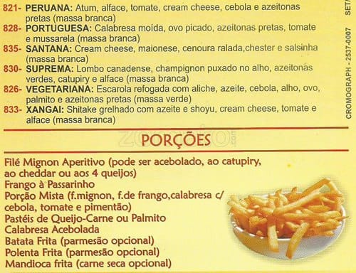 A Panqueca - Moema cardápio