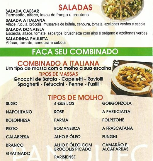 A Panqueca - Moema cardápio