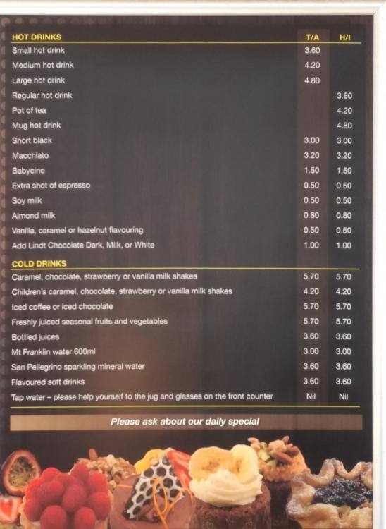 Menu at Zest Patisserie desserts, Cherrybrook, Cherrybrook Shopping Village