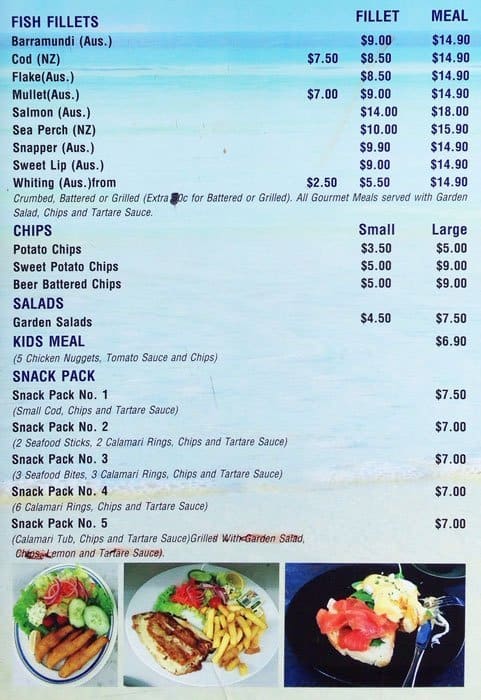 Beachcomber Cafe Menu, Menu for Beachcomber Cafe, Wynnum, Brisbane ...