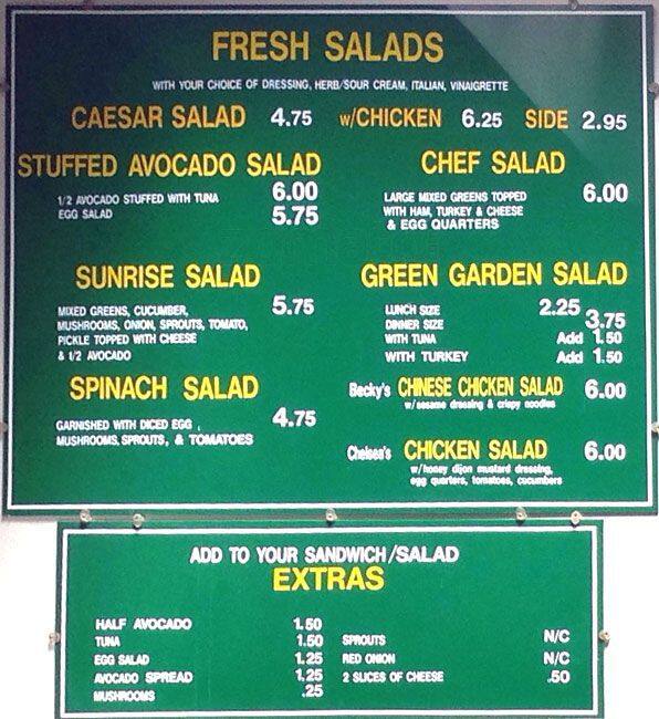 Stuffed Inn menu