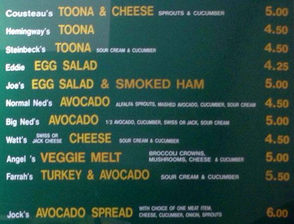 Stuffed Inn menu