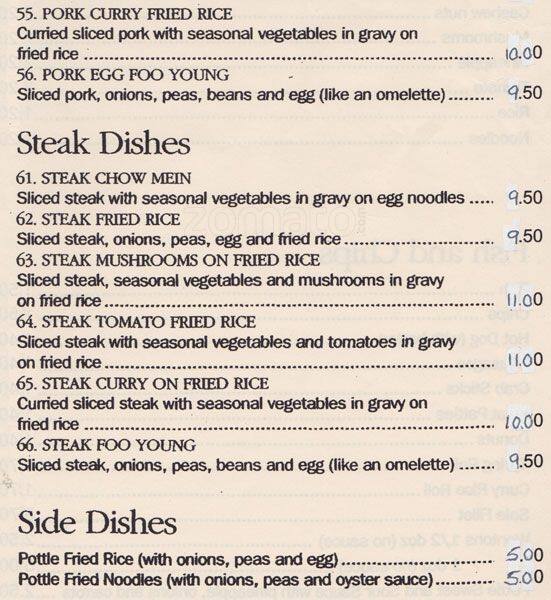 Menu at New Town Chinese Takeaways fast food, Christchurch