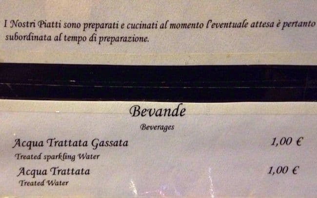 Menu di Antico Caffè Del Moro 