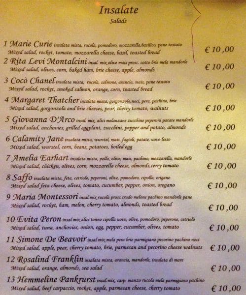 Menu di Antico Caffè Del Moro 